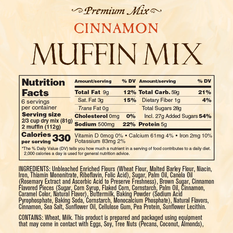 Cinnamon Muffin Mix Custom Bakehouse